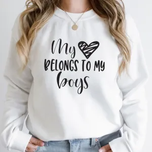 My Heart Belongs To Boys Sweatshirt postpartum clothes sale