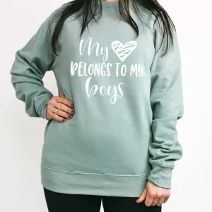 My Heart Belongs To Boys Sweatshirt postpartum clothes sale