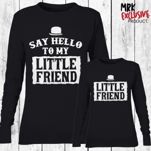 My Little Friend Matching Crew Sweaters - Black (MRK X) mens dad clothes online