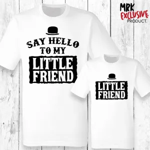 My Little Friend Matching T-Shirts - White (MRK X) mens dad clothes online