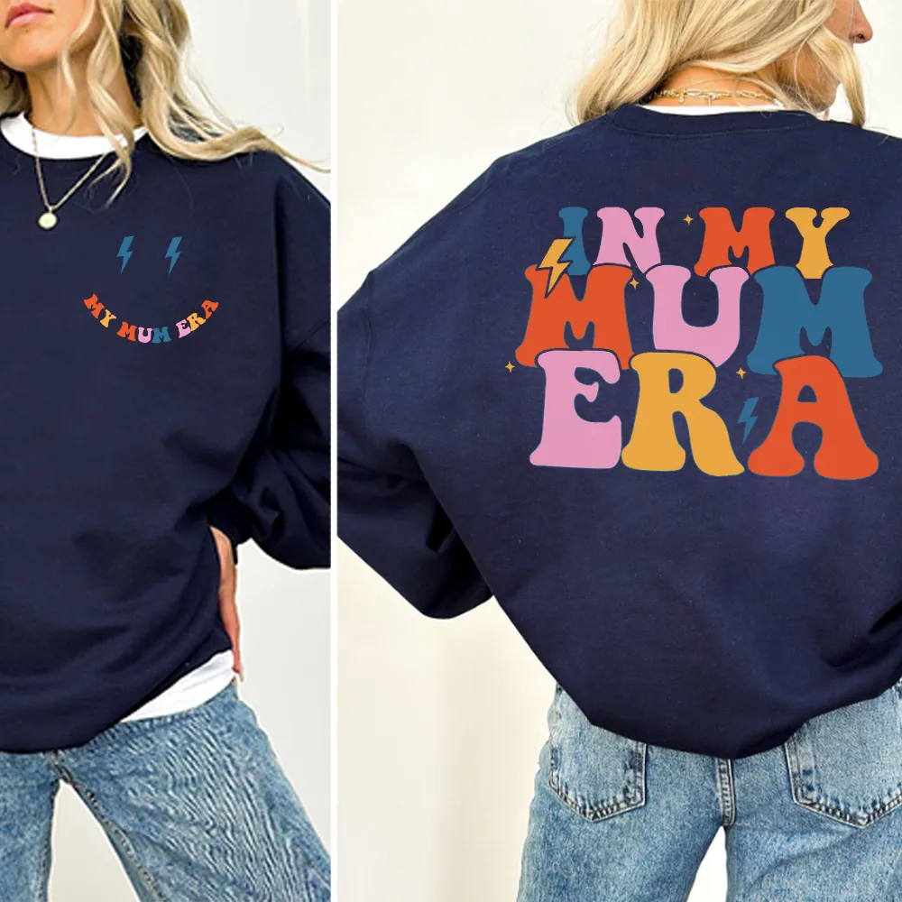 My Mum Era Front & Back Logo Sweatshirt postpartum clothes sale