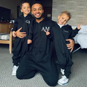 MyStyle Personalised Classic Matching Black Onesies mens dad clothes online