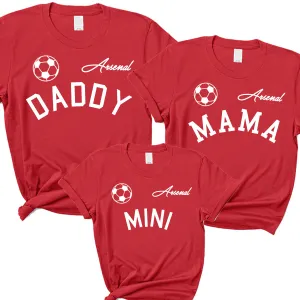 MyTeam Arsenal Daddy, Mama & Mini Matching T-Shirts mens dad clothes online