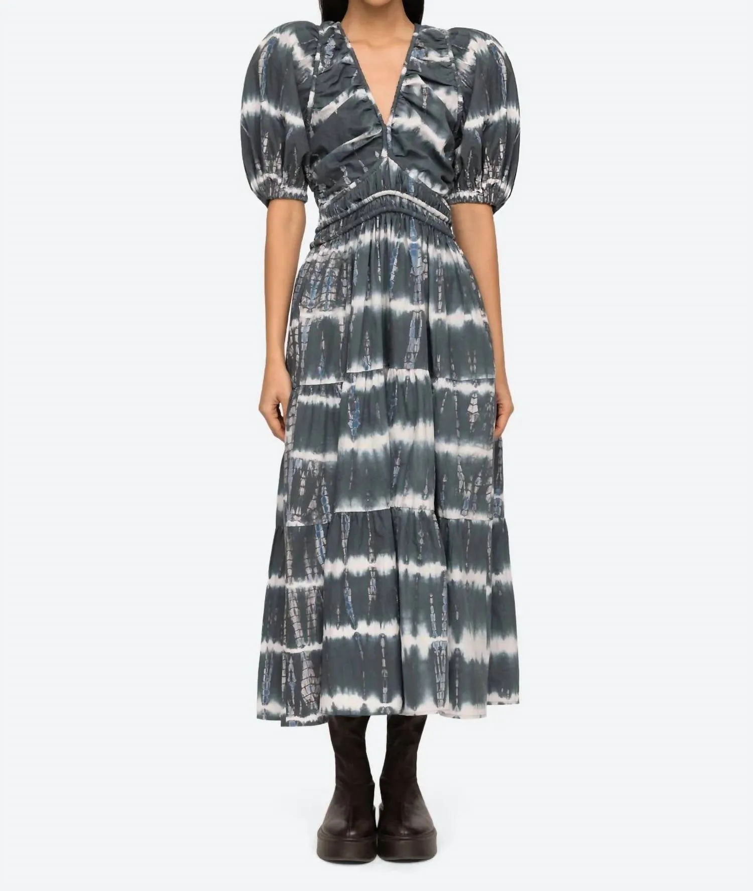 Nadia Tie Dye Dress In Multi