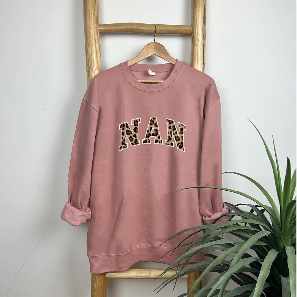 Nan Leopard Varsity Sweatshirt grandma outfits sale