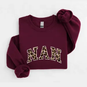 Nan Leopard Varsity Sweatshirt grandma outfits sale