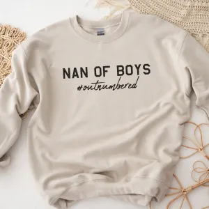 Nan Of Boys Outnumbered Sweatshirt grandma outfits sale