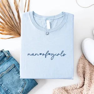 Nan of Girls Script Heart T-Shirt grandma outfits sale