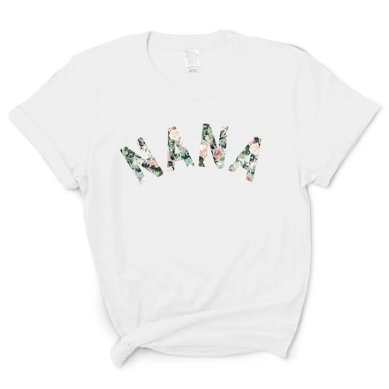 Nana Floral Print T-Shirt grandma outfits sale