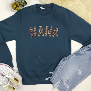 Nana Leopard Sweatshirt 00 (MRK X) Grandparent Clothing - senior fashion cheap