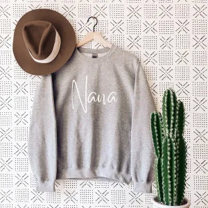 Nana Wave Script Sweatshirt Grandparent Clothing - grandma outfits sale