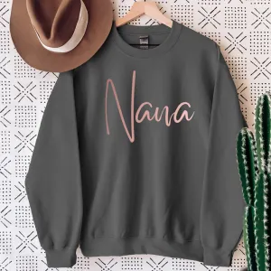 Nana Wave Script Sweatshirt Grandparent Clothing - grandma outfits sale