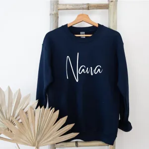 Nana Wave Script Sweatshirt Grandparent Clothing - grandma outfits sale