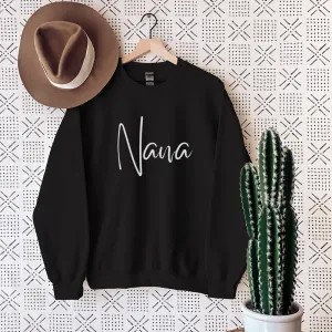 Nana Wave Script Sweatshirt Grandparent Clothing - grandma outfits sale