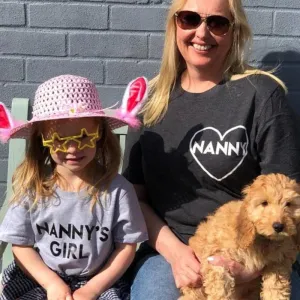Nanny & Nanny's Girl Matching Tees (MRK X) Grandparent Clothing - senior fashion cheap
