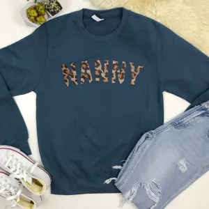 Nanny Leopard Sweatshirt 00 (MRK X) Grandparent Clothing - senior fashion cheap