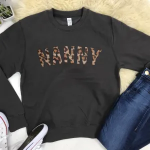 Nanny Leopard Sweatshirt 00 (MRK X) Grandparent Clothing - senior fashion cheap