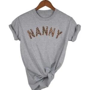 Nanny Leopard T-Shirt 00 (MRK X) Grandparent Clothing - senior fashion cheap