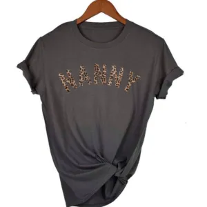 Nanny Leopard T-Shirt 00 (MRK X) Grandparent Clothing - senior fashion cheap