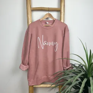 Nanny Wave Script Sweatshirt Grandparent Clothing - grandma outfits sale