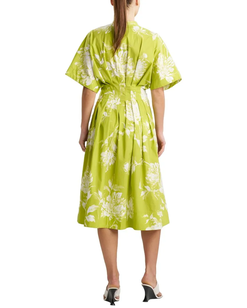 Natori Pleat Release Button Down Dress