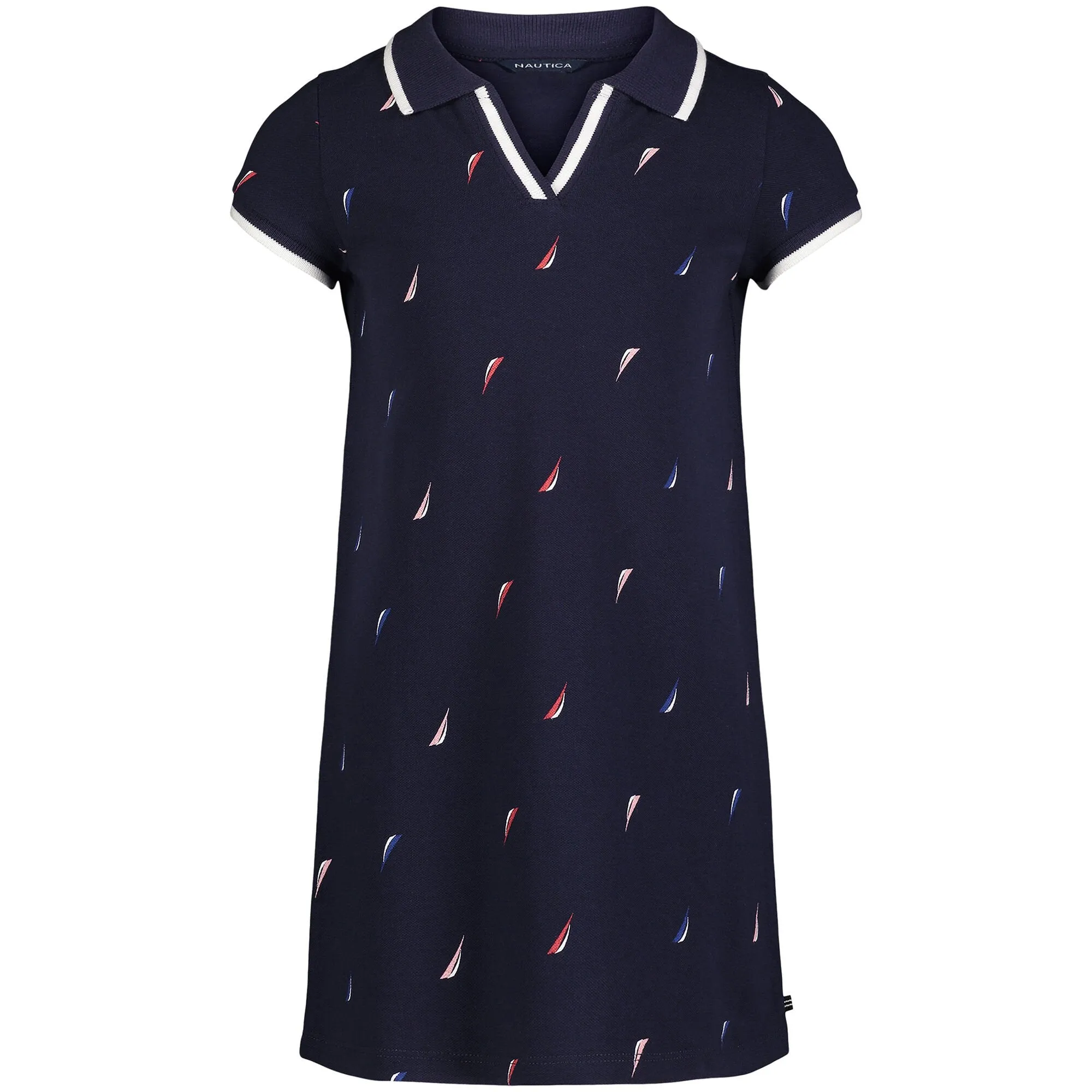 Nautica Mädchen Bedrucktes Polo-Kleid (7-16) Marineblau Nautica