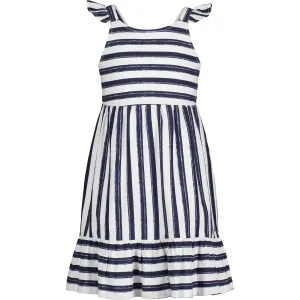 Nautica Mädchen Aquarell-Streifen Kleid (7-16) Marineblau Nautica
