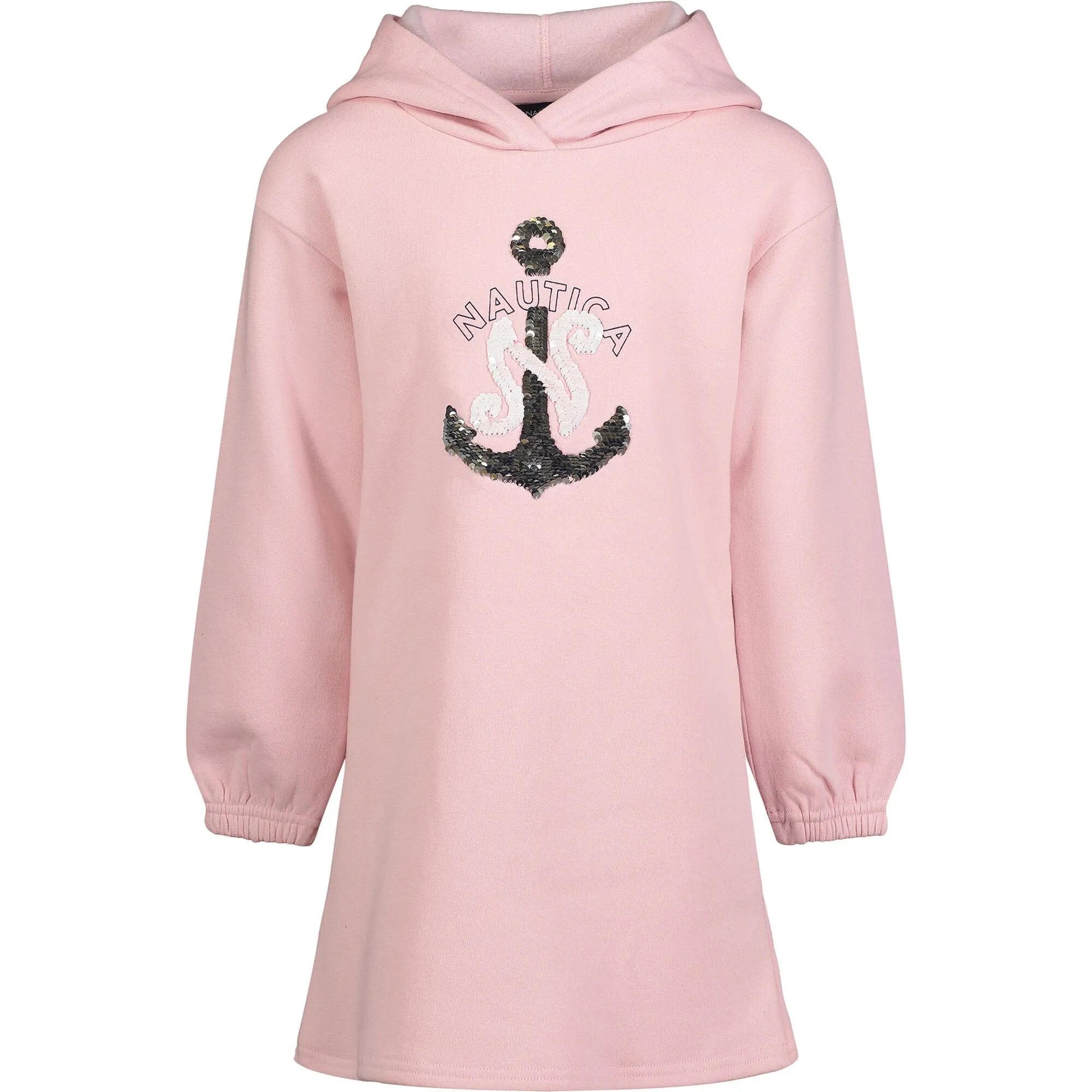 Nautica Little Girls' Pailletten-Sweatshirt-Kleid Tomate Nautica
