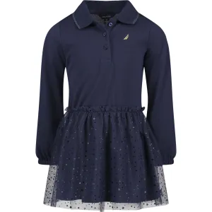 Nautica Tüllrock Polo-Kleid für kleine Mädchen (4-6X) Marineblau Nautica