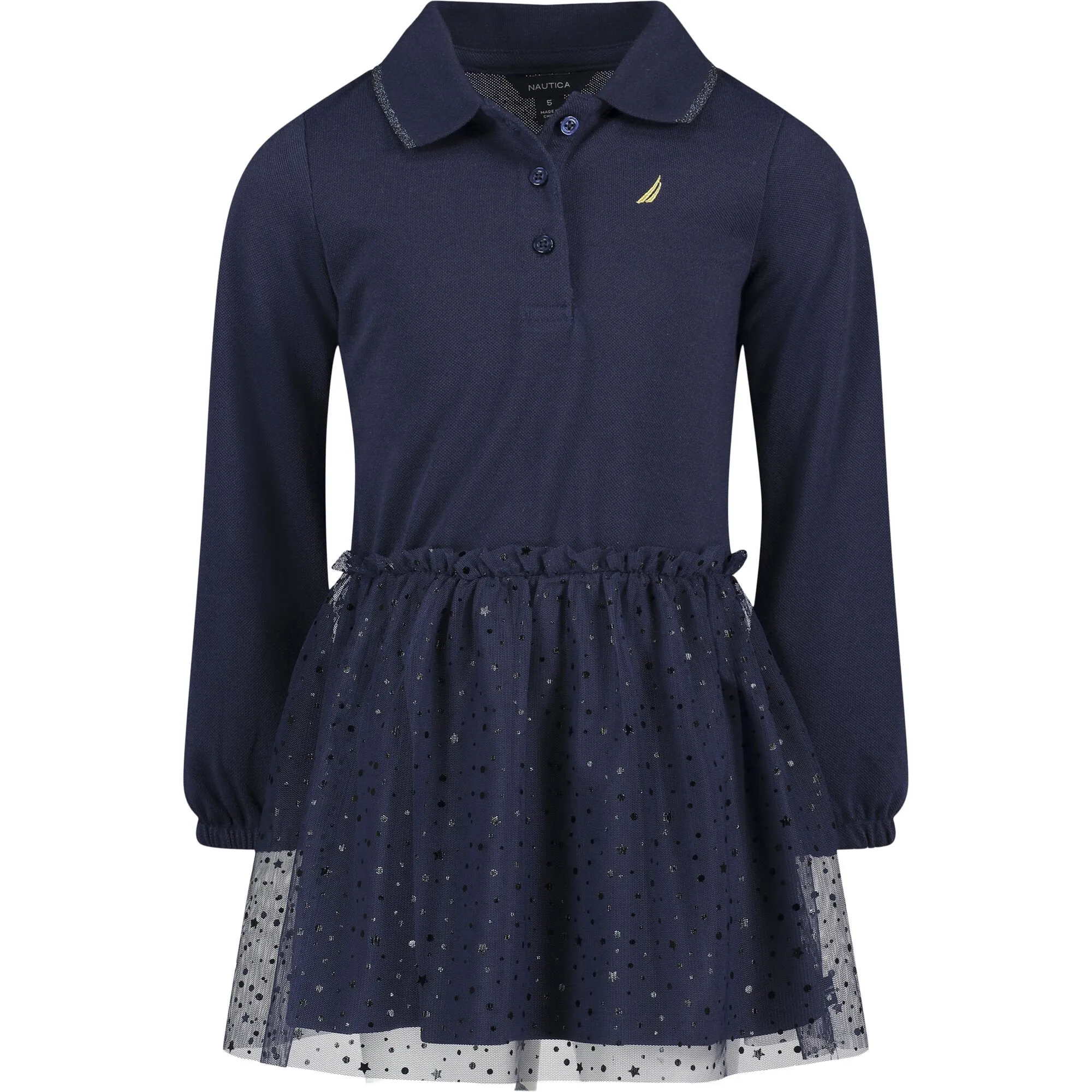 Nautica Kleid mit Tüllrock für Kleinkinder (2T-4T) Marineblau Nautica