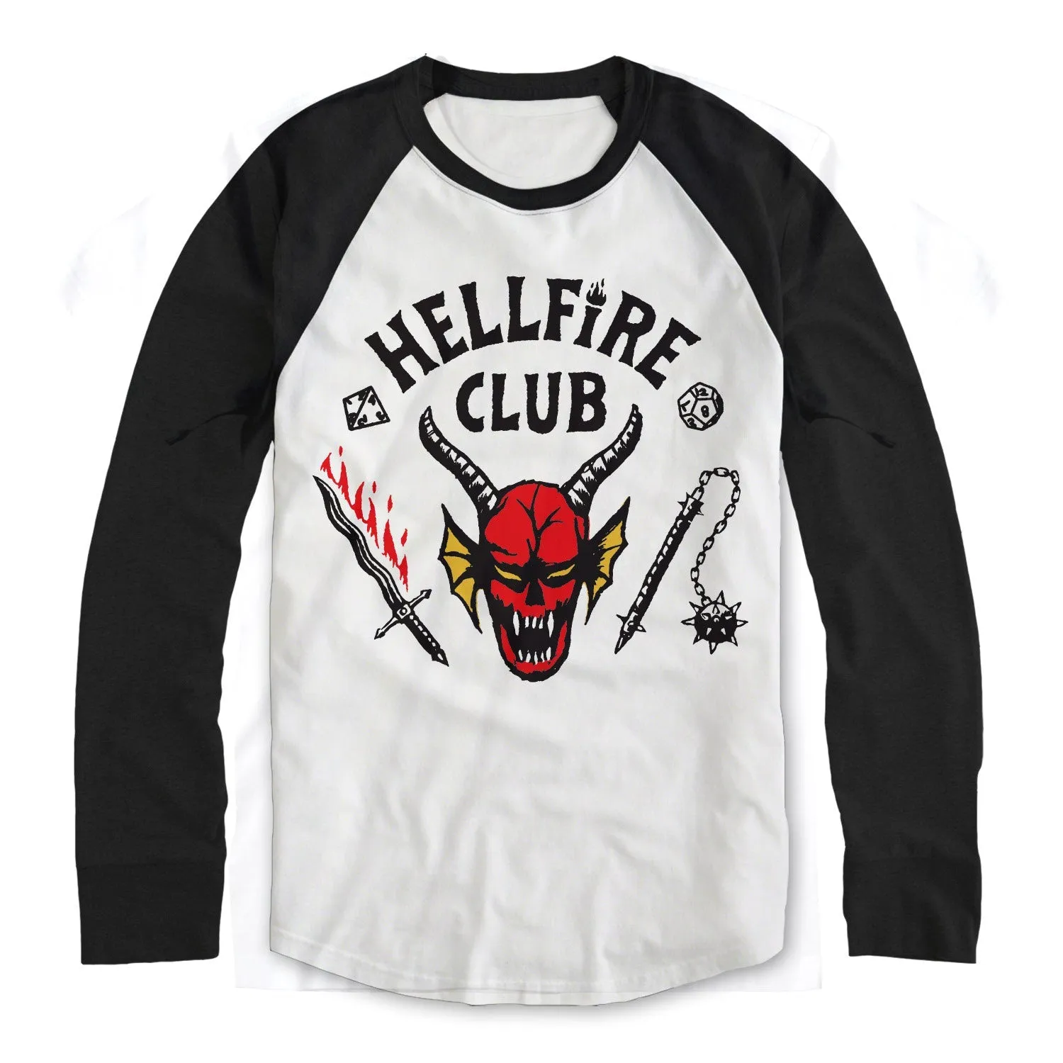Netflix Stranger Things Hellfire Club Crest Baseball Shirt maternity dresses promo