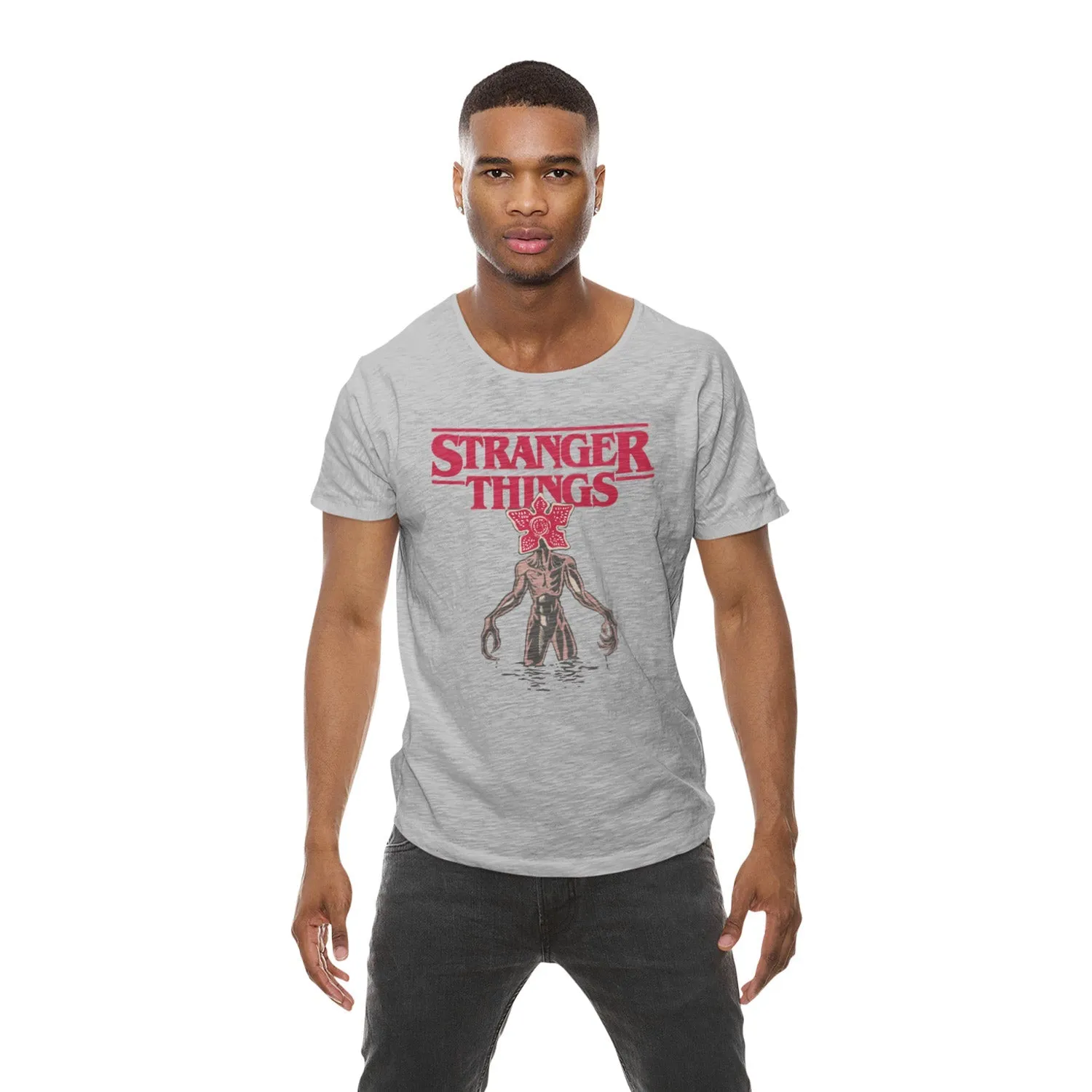 Netflix Stranger Things Logo Demogorgon T-Shirt dad bod shirts discount