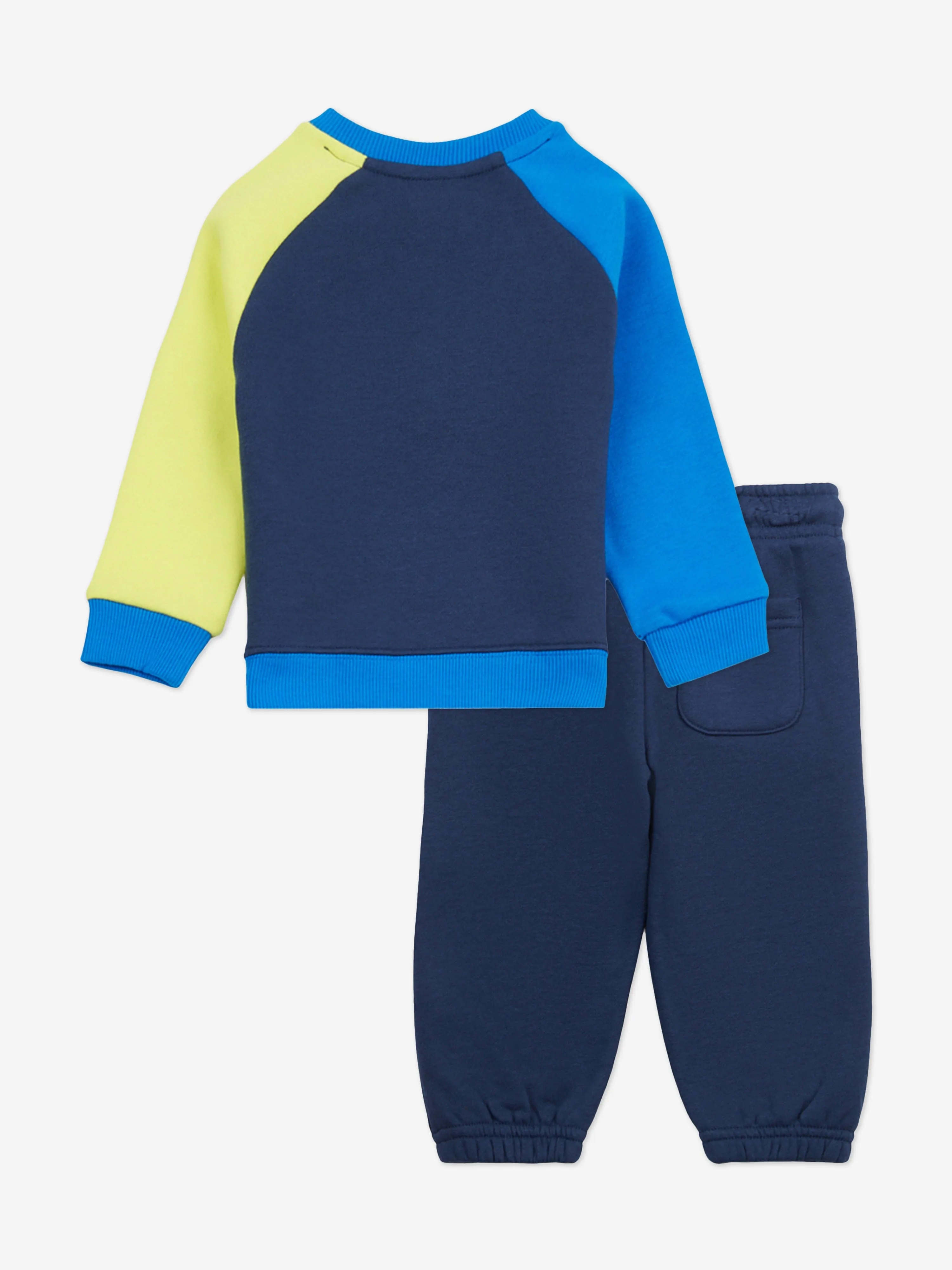 New Balance Baby Boys Brush Back Raglan Trainingsanzug in Marineblau