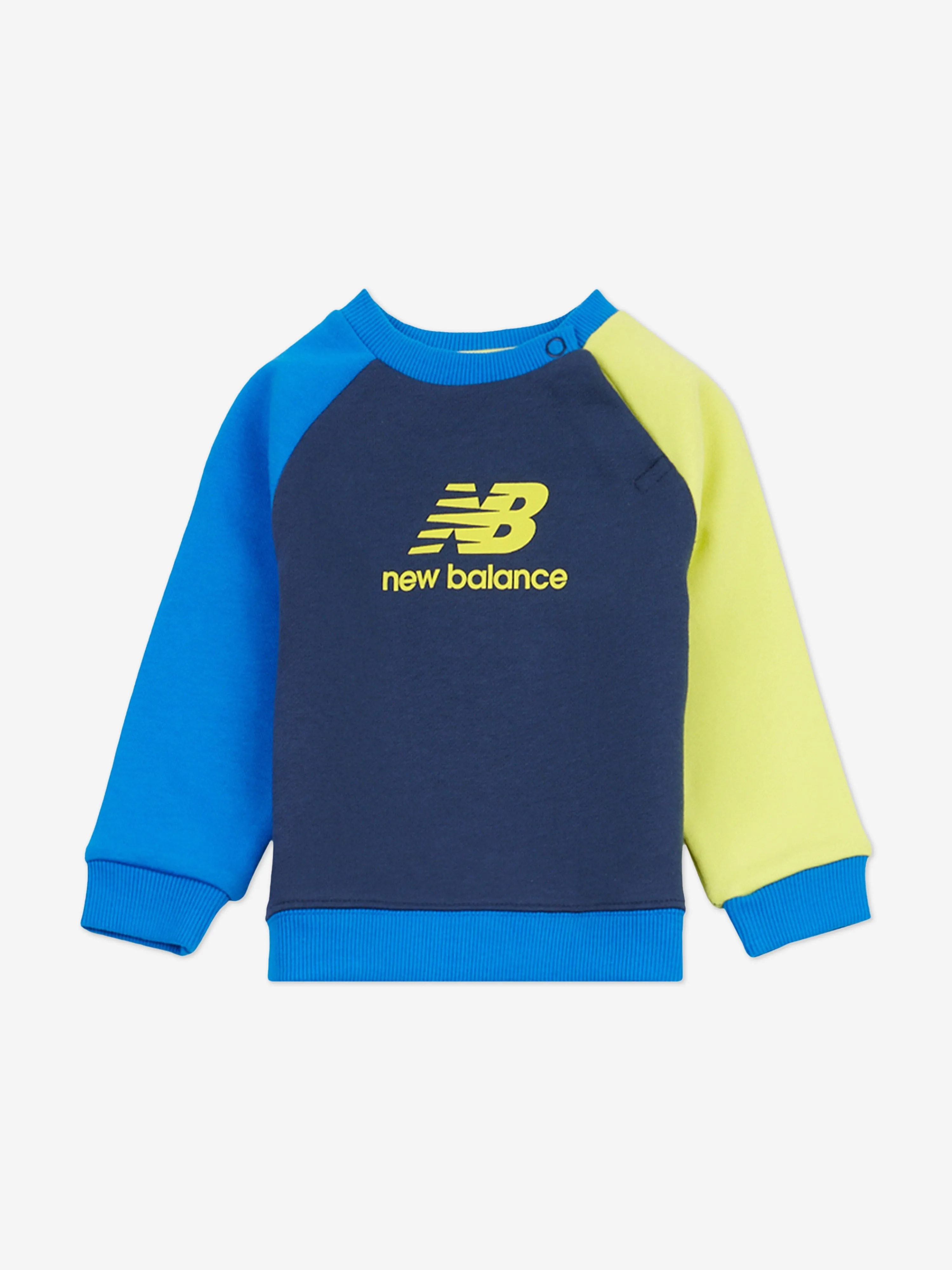 New Balance Baby Boys Brush Back Raglan Trainingsanzug in Marineblau
