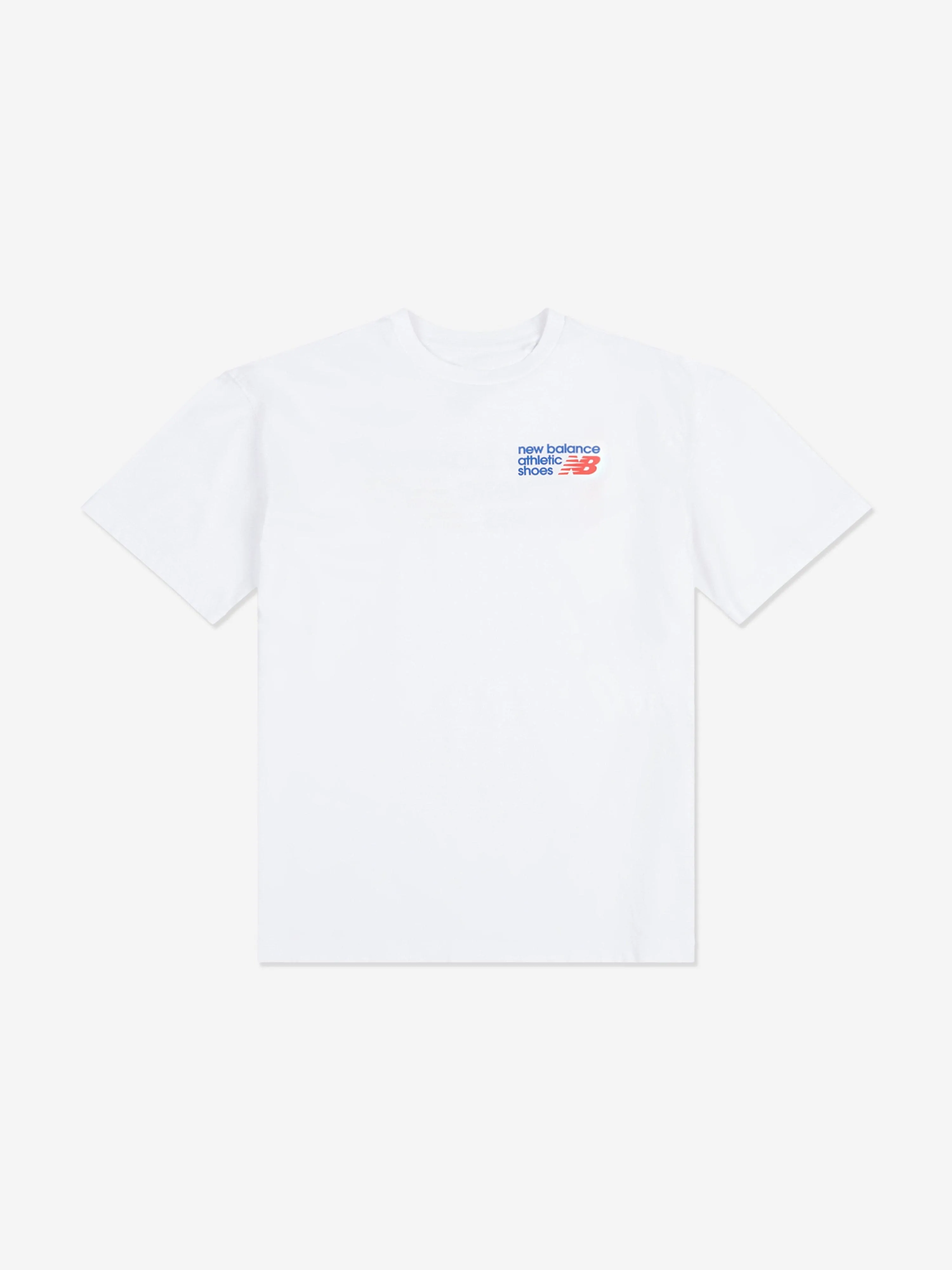 New Balance Jungen Sportschuhe Rückengrafik T-Shirt in Weiß