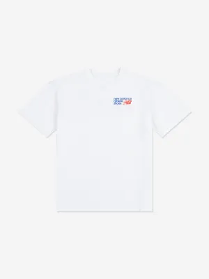 New Balance Jungen Sportschuhe Rückengrafik T-Shirt in Weiß
