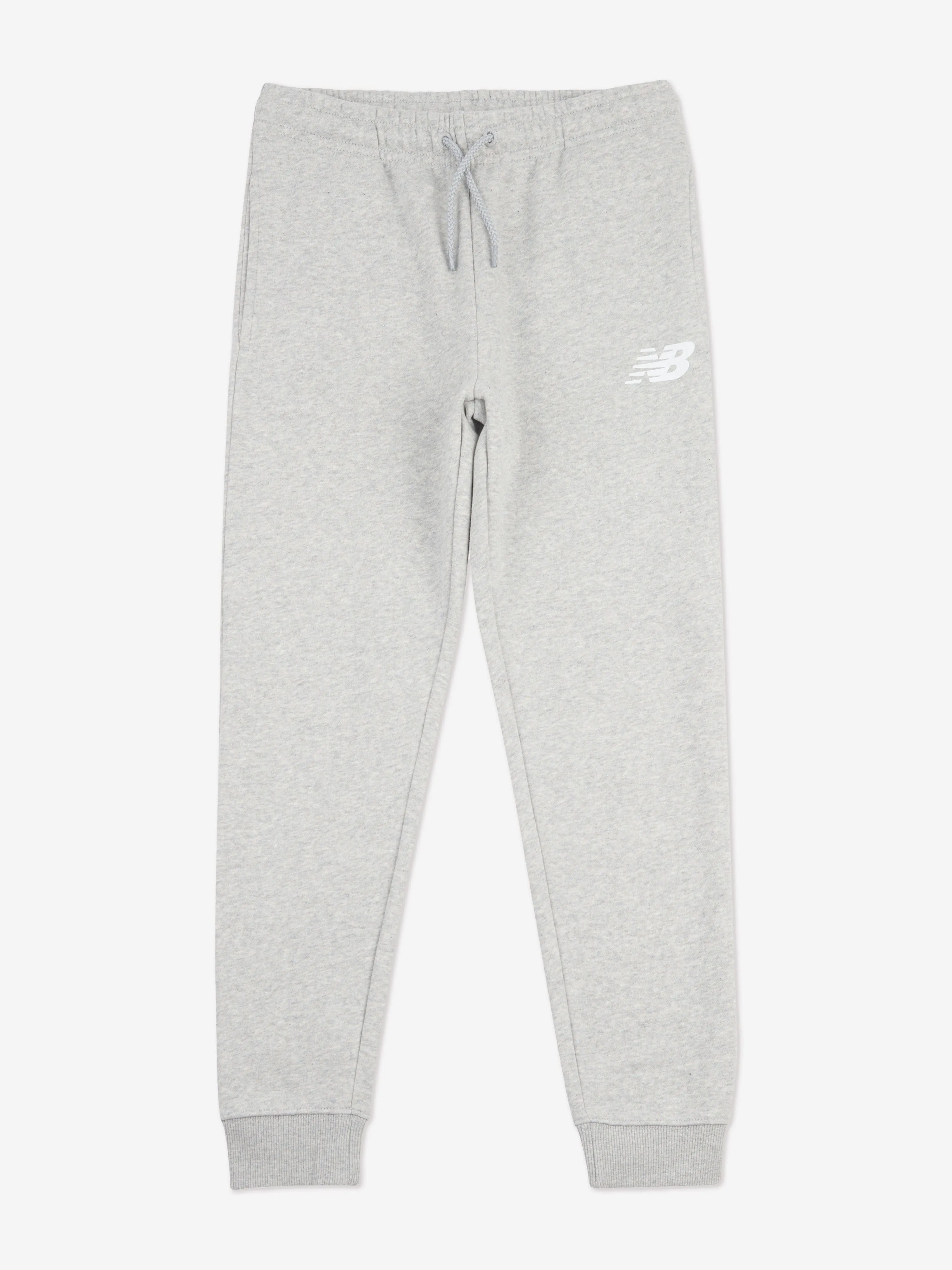 New Balance Jungen Brush Back Jogger mit gestapeltem Logo in Grau