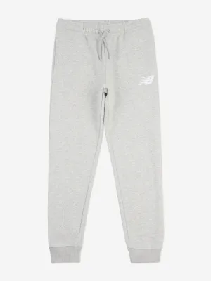New Balance Jungen Brush Back Jogger mit gestapeltem Logo in Grau