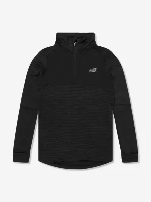 New Balance Jungen Heat Grid 1/4-Zip Pullover in Schwarz