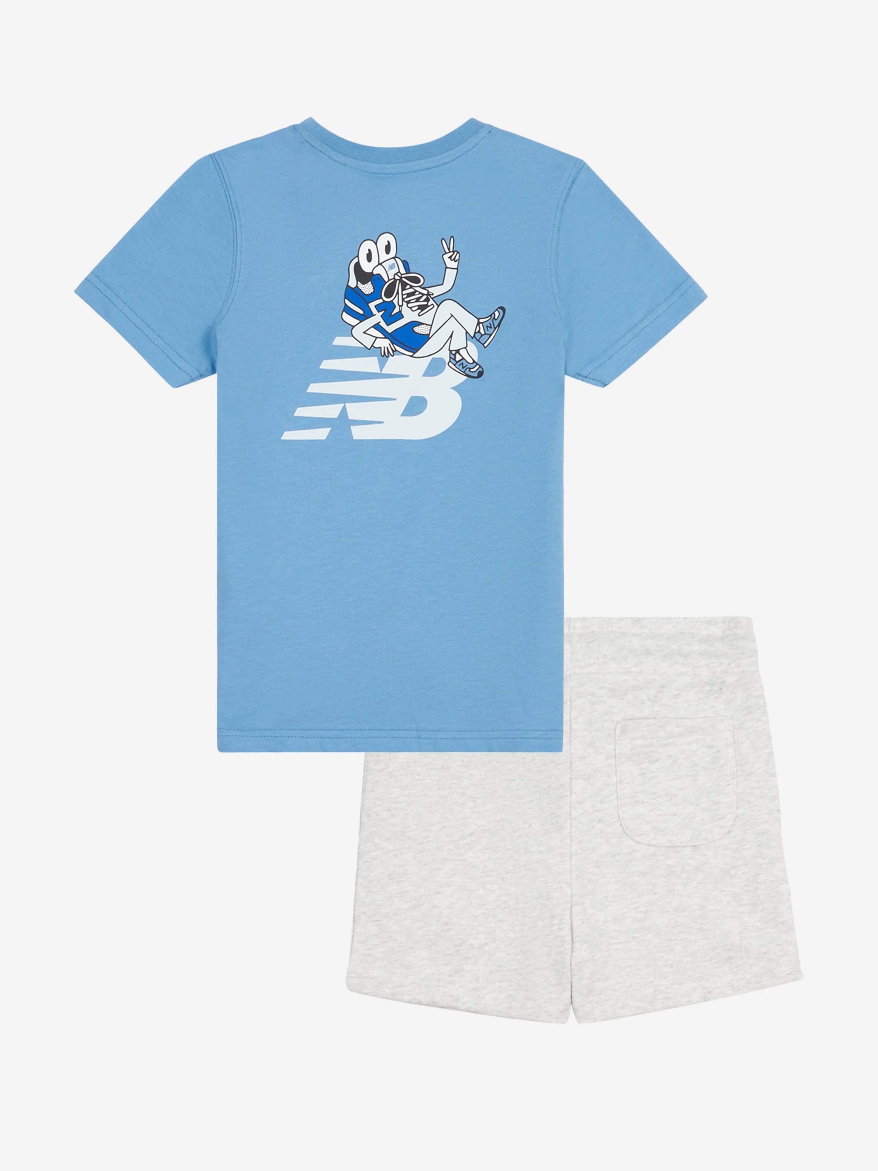 New Balance Jungen Sneaker T-Shirt und Shorts Set in Blau