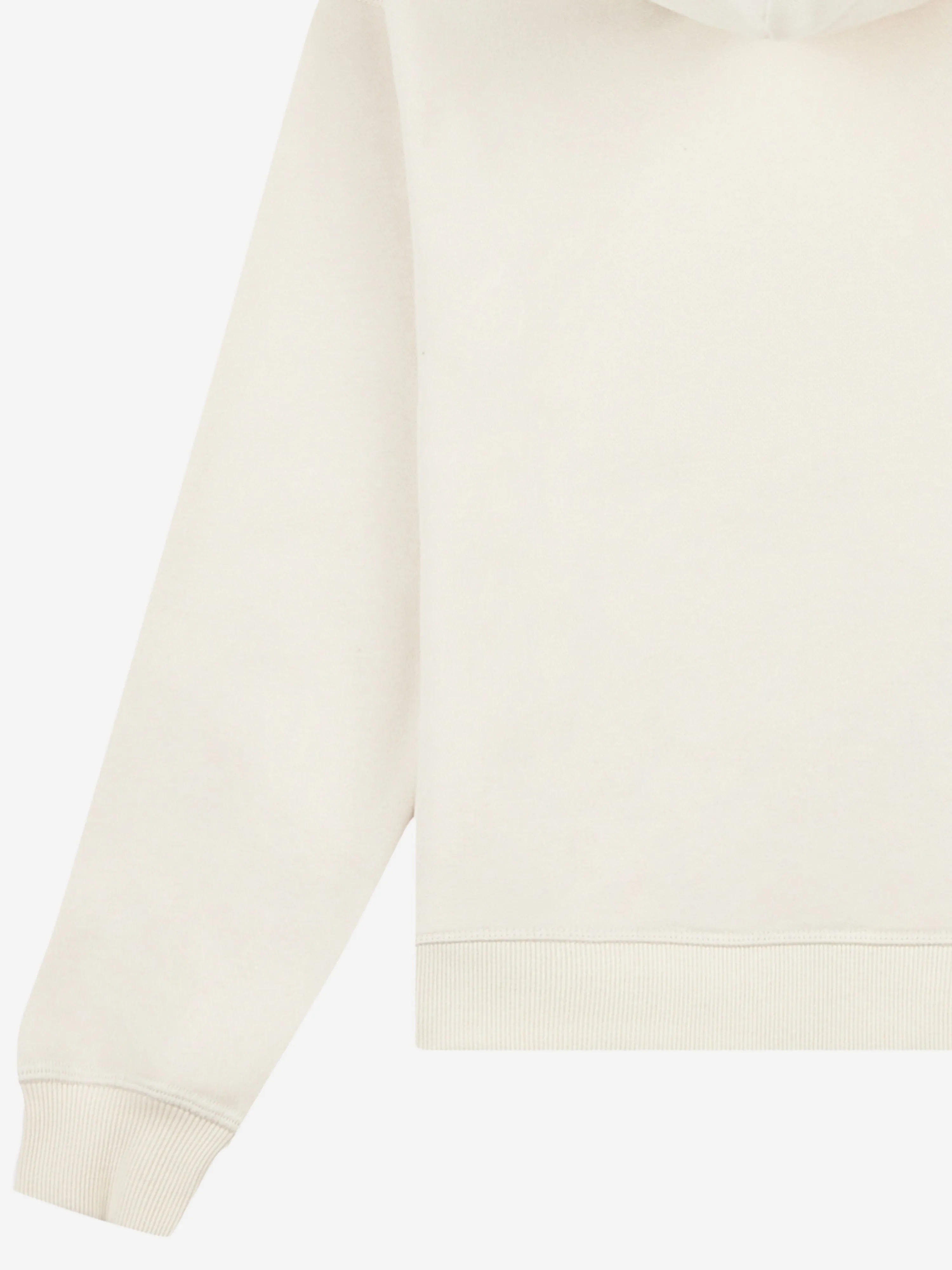 New Balance Mädchen French Terry Kapuzenpullover mit kleinem Logo in Beige