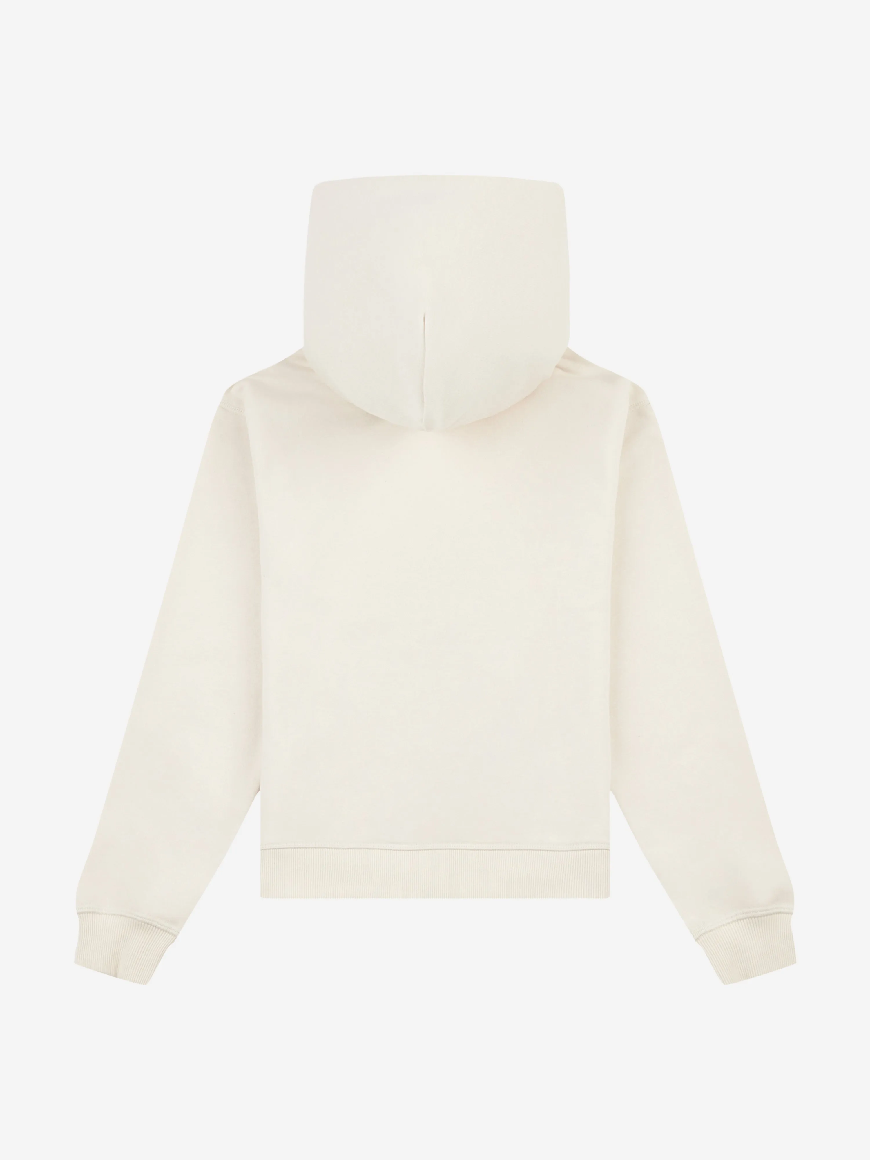 New Balance Mädchen French Terry Kapuzenpullover mit kleinem Logo in Beige