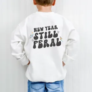 New Year Still Feral Back Logo Kids Sweatshirt girls skirts clearance