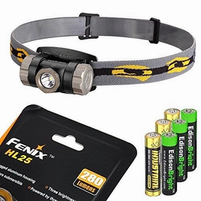 New Style of 2025 New Collection For Fenix HL25 280 Lumen light weight CREE XP-G2 R5 LED Headlamp (Cadet Grey color) with 3 X EdisonBright AAA alkaline batteries bundle ,Highest Quality .100% quality. Visit our website to rich your wardrobe with Items.