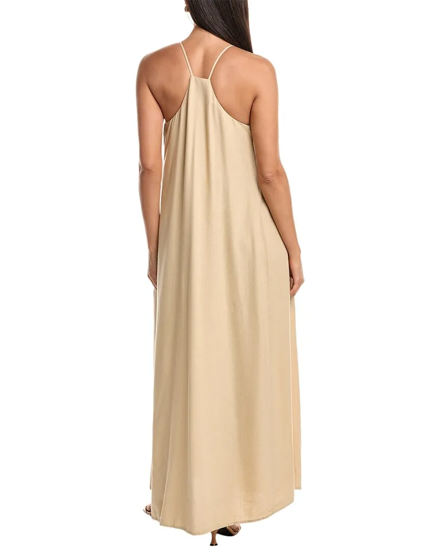 Nicole Miller Jade Linen-Blend Maxi Dress