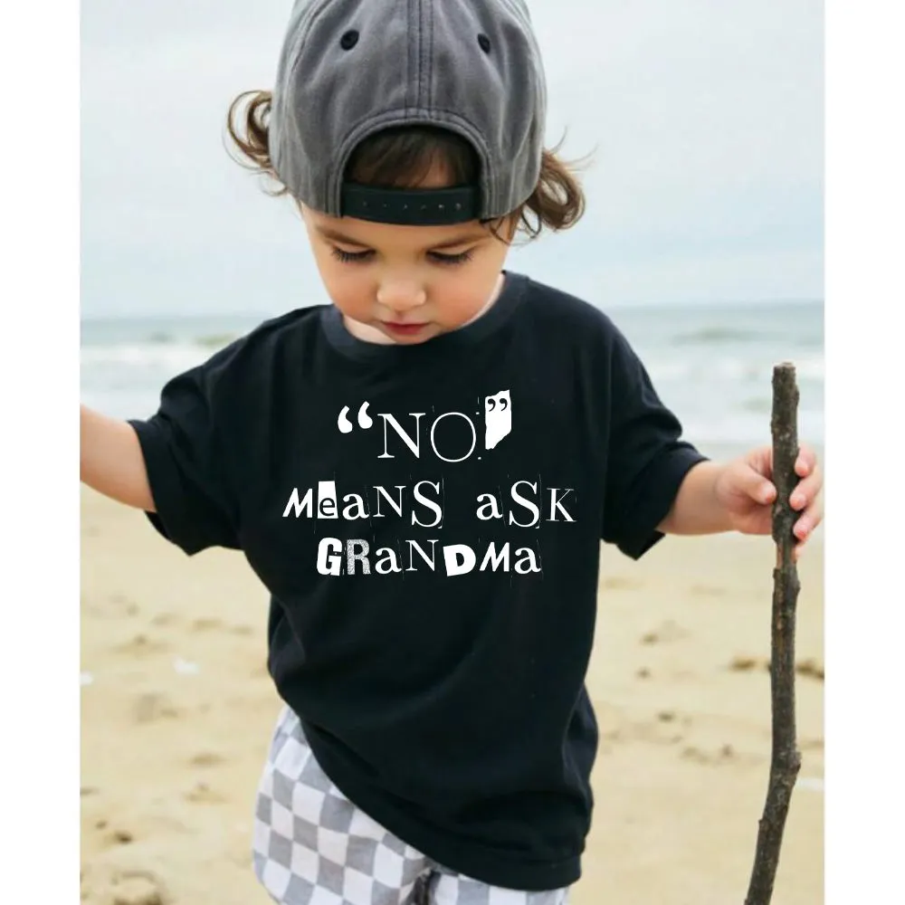 No Means Ask Grandma T-Shirt boys apparel promo code