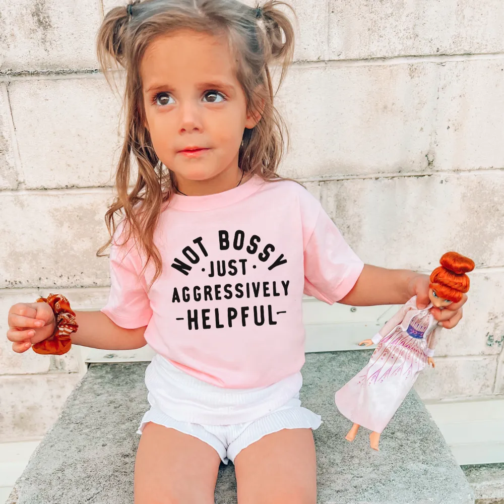 Not Bossy But Helpful Kids T-Shirt girls pajamas promo
