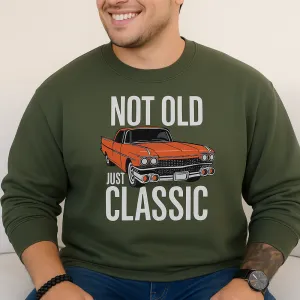 Not Old Just Classic Graphic Sweatshirt Grandparent Clothing - grandma outfits sale