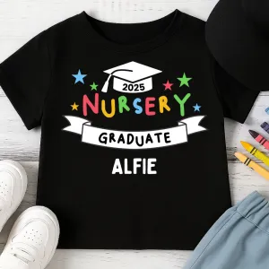 Nursery Graduate 2025 Personalised Crayon Tee girls pajamas promo