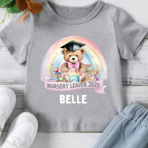 Nursery Leaver Bear 2025 Personalised Tee boys apparel promo code